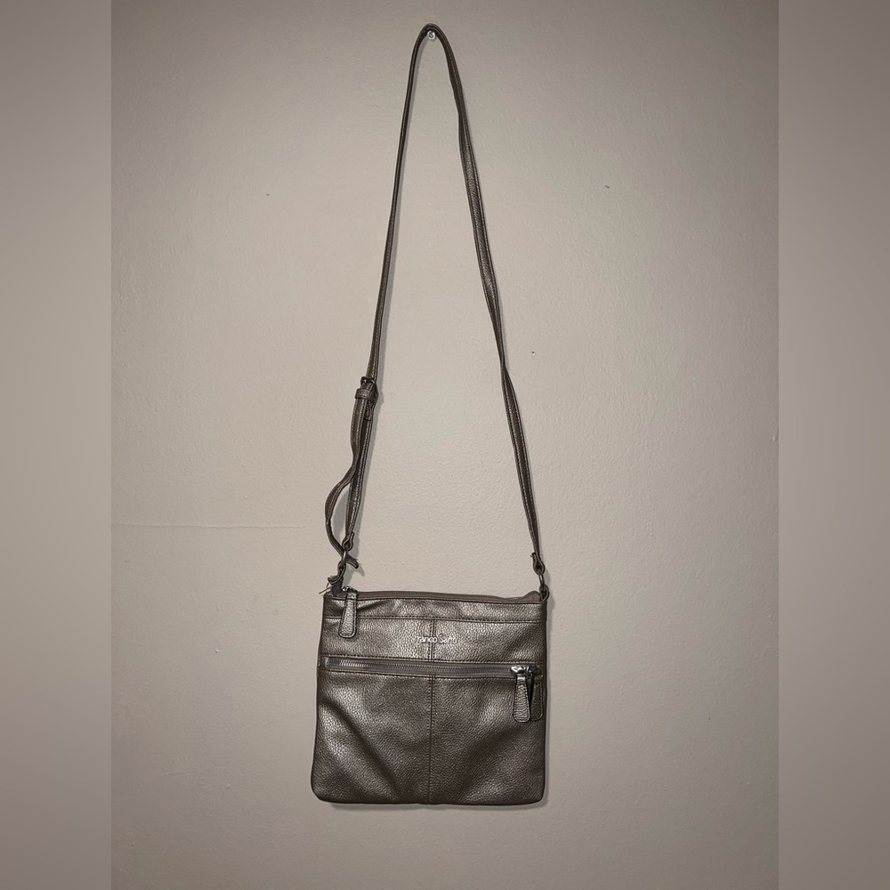 Franco Sarto Metallic Silver Crossbody Bag